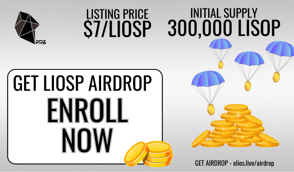 elioschain's tweet image. Enroll now for LIOSP Airdrop. Get Ready for the Biggest Listing Ever at a Listing Price of 7$/ LIOSP. 🎉🥳. Airdrop Ending on 30th Jan 2024, 2PM UTC.

Get Airdrop - elios.live/airdrop