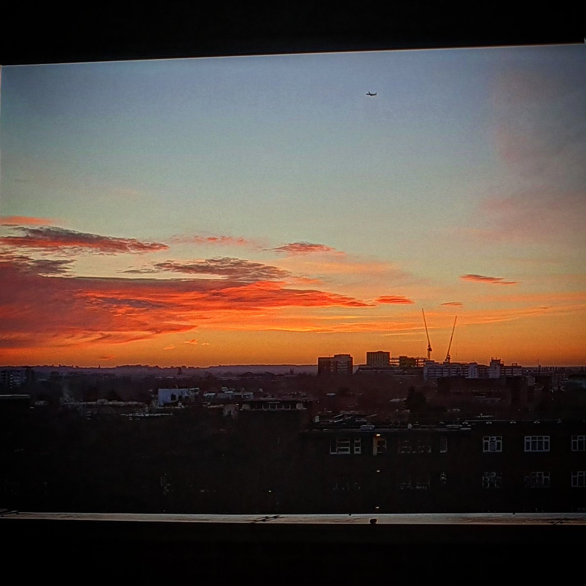 Fantastic colours in the sunset the other day from the roof of the hospital x