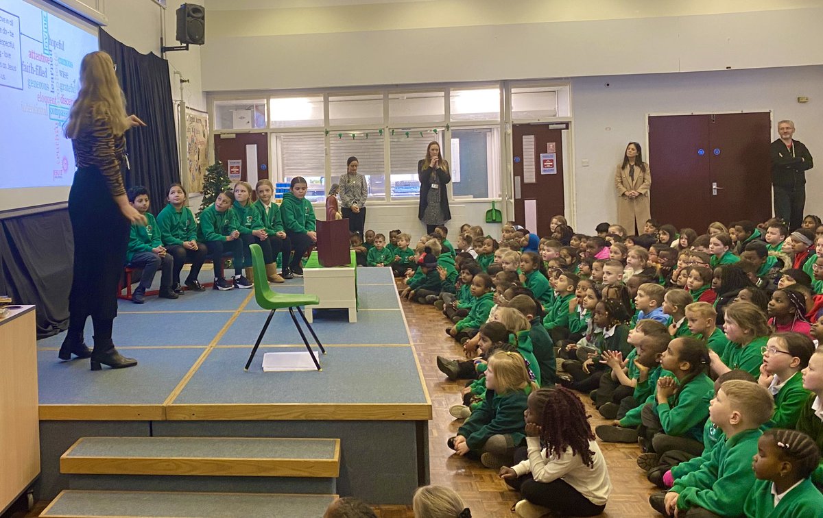 StPatsCardiff's tweet photo. Mrs Perrett and the Little Disciples introduced our new Jesuit Pupil Profile (JPP) virtues today. We learned all about how we can be ‘Compassionate & Loving’. #jpp #compassionateandloving #faithhopelove @CathEdService https://t.co/1F8a60v0XL