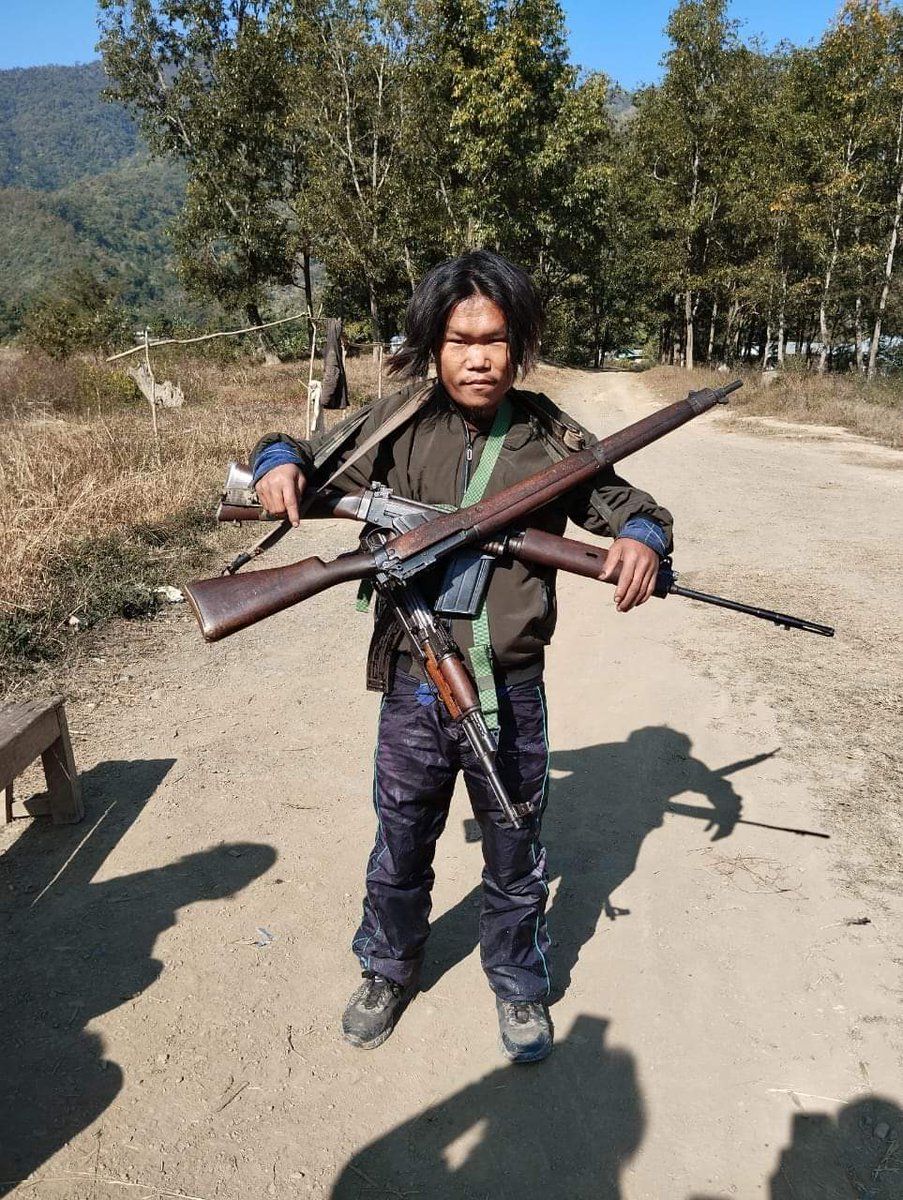 Like Father like Son! 
looks like just came out from a cave located at Chittagong forest!
The British used them as slaves to subdue Nagas. Now that they have learnt how to use fire arms they r going haywire,Killing, looting & started demanding anything they desire. #kukiRefugees