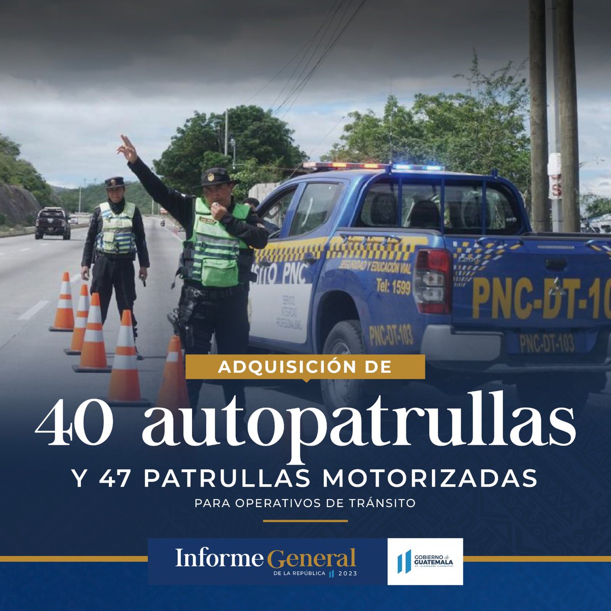 🚨🚔El Departamento de #TránsitoPNC ha impulsado varias acciones a favor de la prevención y seguridad vial de los usuarios de la vía pública. #CumpliéndoleAGuate