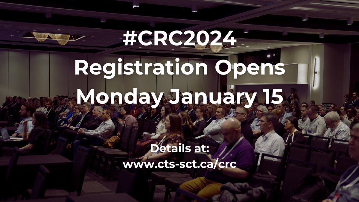 #CRC2024 Registration opens on Monday! Join us April 11-13 in Toronto. cts-sct.ca/crc