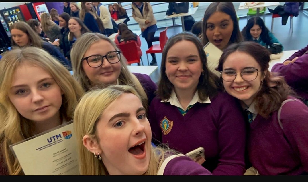 Fantastic day out at the @STEMPassport for Inclusion Graduation @MTU_ie today for this wonderful bunch of 5th Yr Girls! They all graduated with a NFQ Level 6 in 21st Century STEM Skills! #STEMeducation #girlsinstem @LCETBSchools @MicrosoftEDU