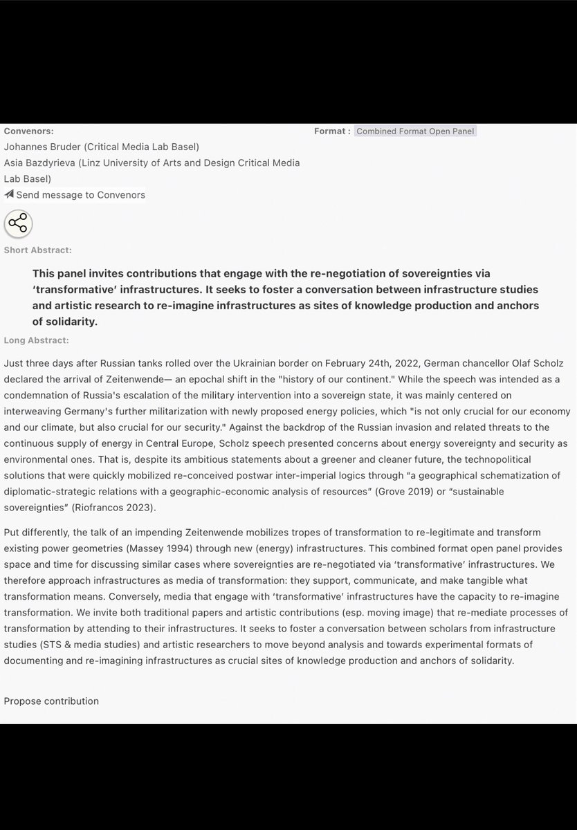 Asia Bazdyrieva (@meduzalove) on Twitter photo Open call for scholars and practice based researchers! Join us at the upcoming 4S conference in Amsterdam with <a href="/cmlbasel/">Critical Media Lab</a> and <a href="/ltd_dead/">Dead (Electronic) Space Ltd.</a> Submit your proposals by February 12th! <a href="/STSeasst/">EASST</a> Open call for scholars and practice based researchers! Join us at the upcoming 4S conference in Amsterdam with <a href="/cmlbasel/">Critical Media Lab</a> and <a href="/ltd_dead/">Dead (Electronic) Space Ltd.</a> Submit your proposals by February 12th! <a href="/STSeasst/">EASST</a>