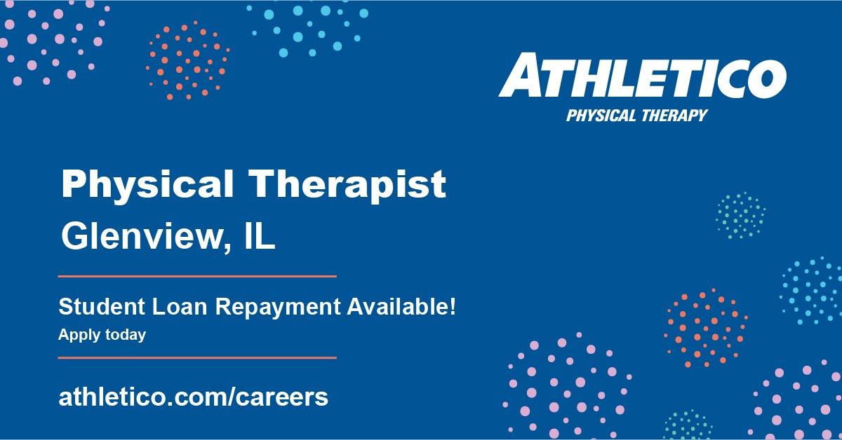 Our #Glenview team is #hiring for a #PhysicalTherapist role! Learn more about our best-in-class benefits and how you can #GrowWithAthletico here - ow.ly/WvFz50Qqm4W
