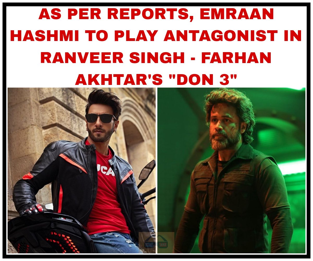 moviemanblogger's tweet photo. EMRAAN HASHMI AS VILLIAN 🔥🔥🔥
#don3 #don #don2 #don3teaser #ranveersingh #EmraanHashmi #don3thefinalchapter #salaar #kritisanon #don3memes  #don3announcement #DishaPatani #VijaySethupathi #Kalki2898AD #HanuManRAMpage #KatrinaKaif #kiaraadvani #moviemanblogger
@moviemanblogger https://t.co/t17pCgbeRY