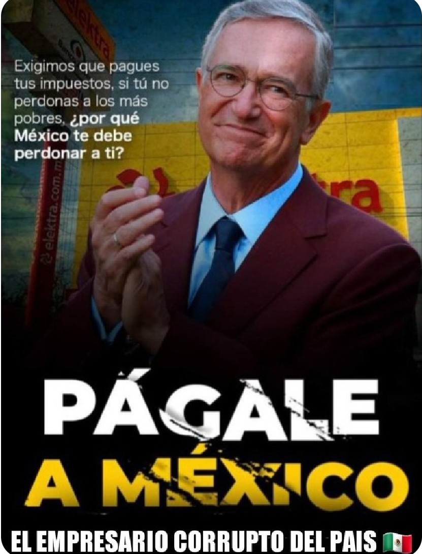 ruydiaze's tweet photo. Ya pagó ésta lacra los impuestos que nos debe a los mexicanos?

@lopezobrador_ 
@SATMX https://t.co/B09uFFOKn4