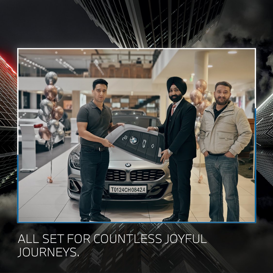 BMWKrishnaAuto's tweet photo. We are delighted to deliver Mr. Rakesh Deshta &amp; Family an experience of JOY and Sheer Driving Pleasure with the  BMW Z4.
Welcome to the exciting world of BMW. https://t.co/aLXxyqGhY6