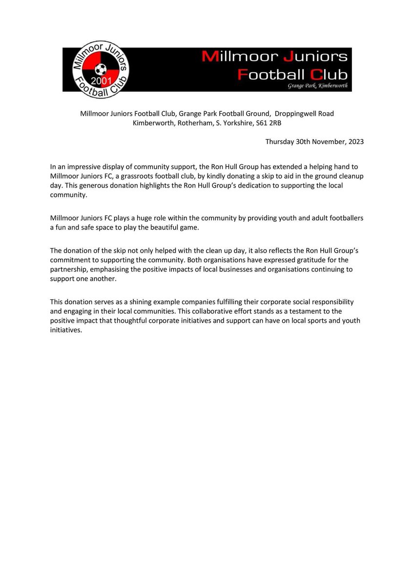 Millmoor Juniors Football Club tweet media