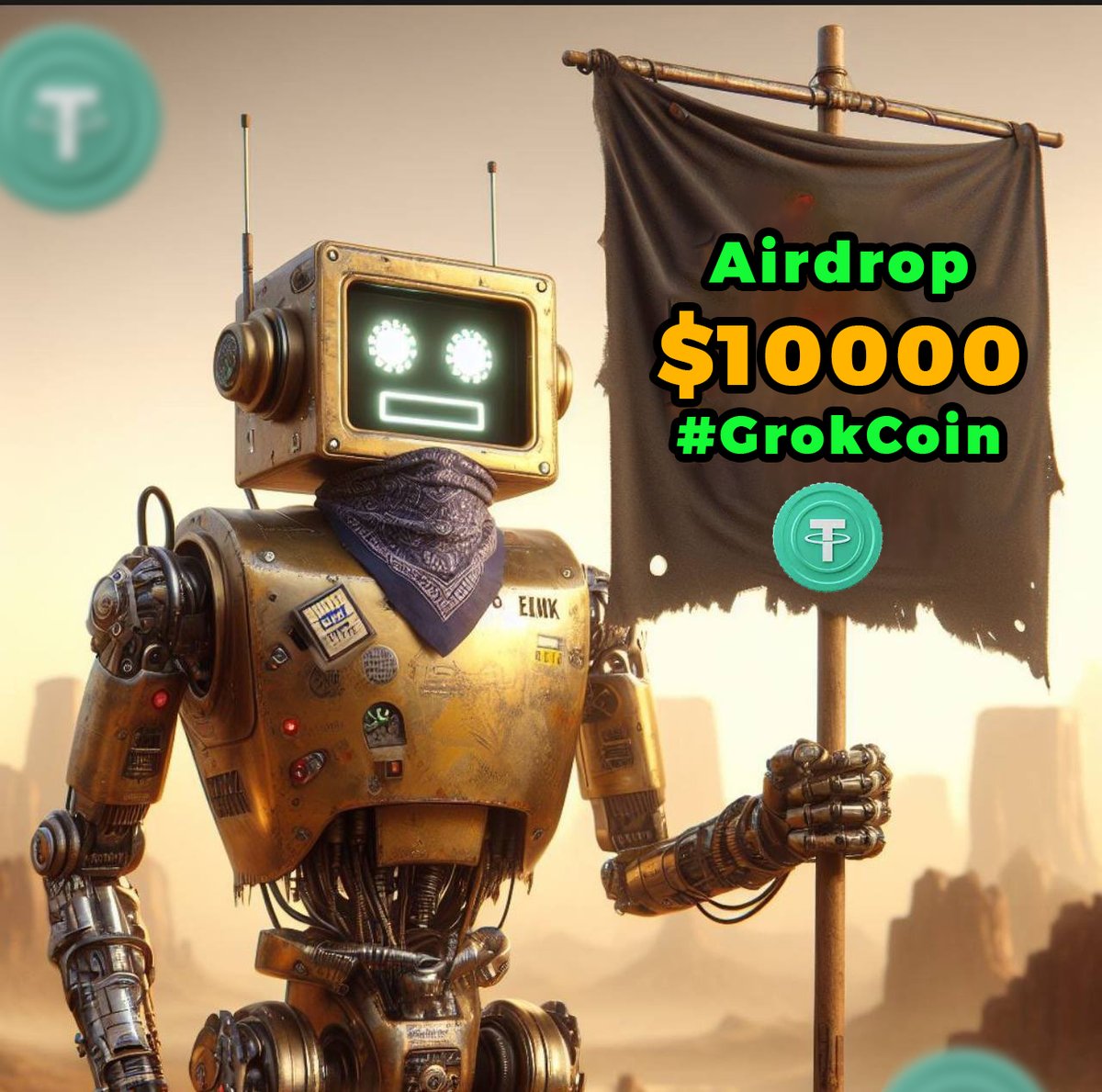 GrokCoinmeme's tweet photo. Special marketing campaign! 🟢

Wallet $10000: https://t.co/VSieuCezvq

#1: AIRDROP $10000 for holders 🤖

Conditions of participation : https://t.co/bO9RvobzQt