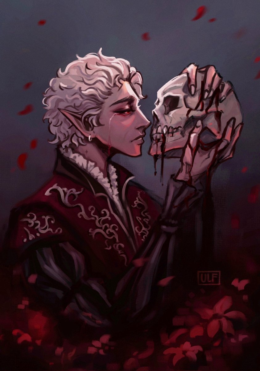 and I'll weep, wondering what happened to my mad love 🩸

#BG3fanart #Astarion #durgestarion