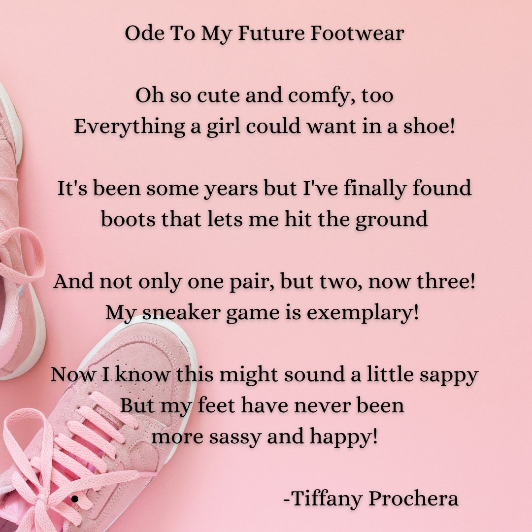 My #monthlychallenge for #January - to write a #poem a day about something I would like to bring into my life in #2024. Here's a little number about my #intention to get new #footwear #poetry #poem #shoes #canadianwriter #intentions #manifestationmagic #2024goals