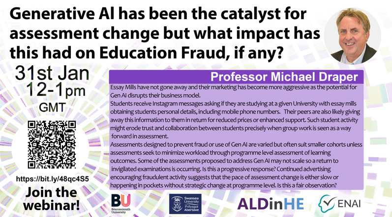 ENAIntegrity's tweet photo. Join us for an insightful discussion on Jan 31, 2024, from 13:00 - 14:00 CET, as we delve into the evolving landscape of assessment changes triggered by Generative AI.

🔗 Register Now: https://t.co/IpqSmremzc 

#GenerativeAI #EducationFraud https://t.co/daTe5XyAV1
