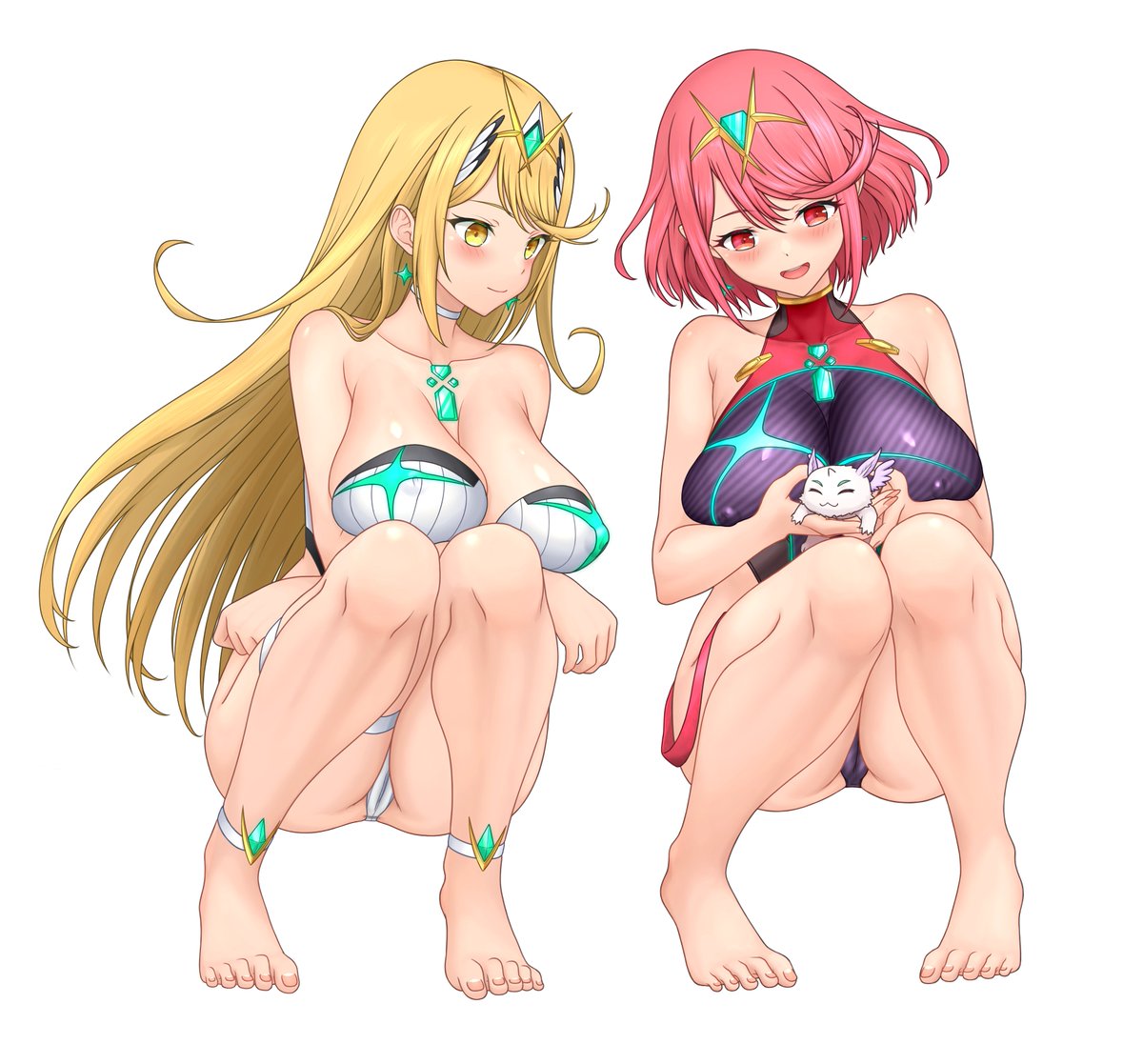 #Pyra #Mythra #XenobladeChronicles2 #ゼノブレイド2 #swimsuit hi friends,here is swimsuit Pyra and Mythra😇me love gentlest Pyra,she also helped Jitchan🥰