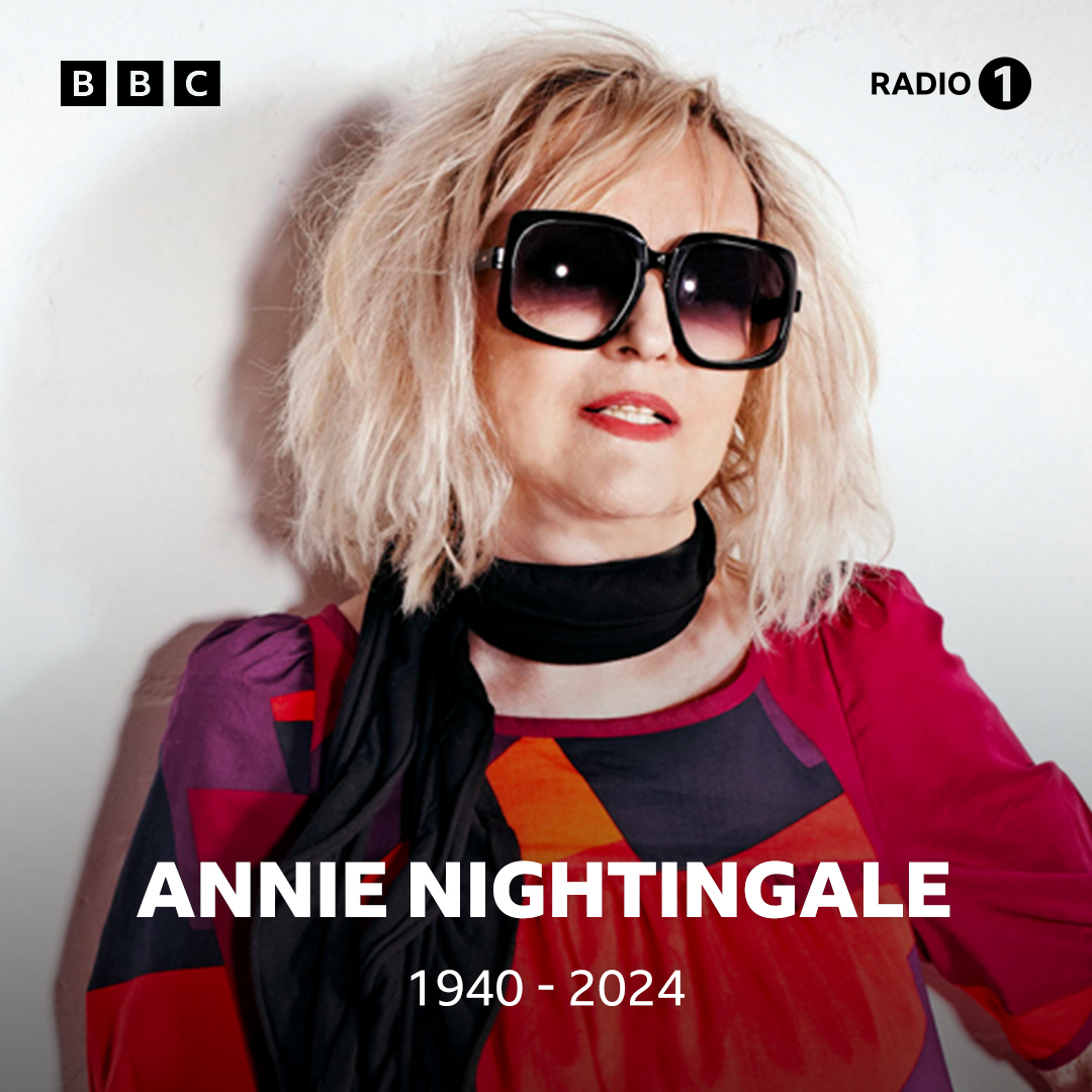 BBC Radio 1 is extremely saddened to hear of the passing of Radio 1 DJ, Annie Nightingale CBE. Our deepest condolences are with Annie’s friends and family at this incredibly difficult time. Rest in peace, Annie 🤍
