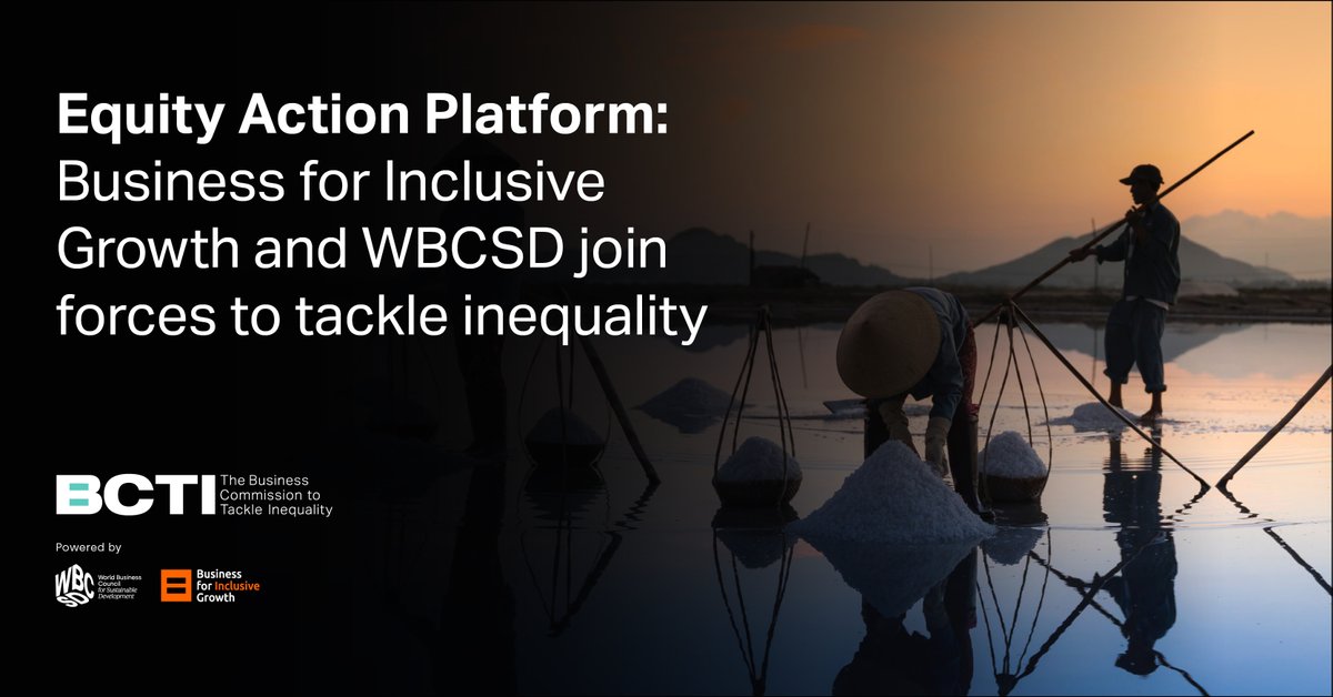 ✨ Exciting news: we are proud to announce the merger of @B4IG_Coalition with WBCSD Equity Action Imperative to create the B4IG Equity Action Platform - a powerful joint initiative dedicated to #TacklingInequality. 👉wbcsd.org/2NM0K