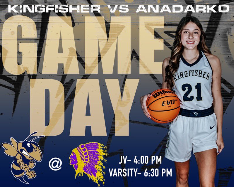 KingfisherGBB's tweet photo. 🏀GAMEDAY 🏀
🆚 Anadarko
🗓️ TODAY
⏰ JV 4:00 Varsity 6:30
📍Anadarko High School https://t.co/vcKil4blKP