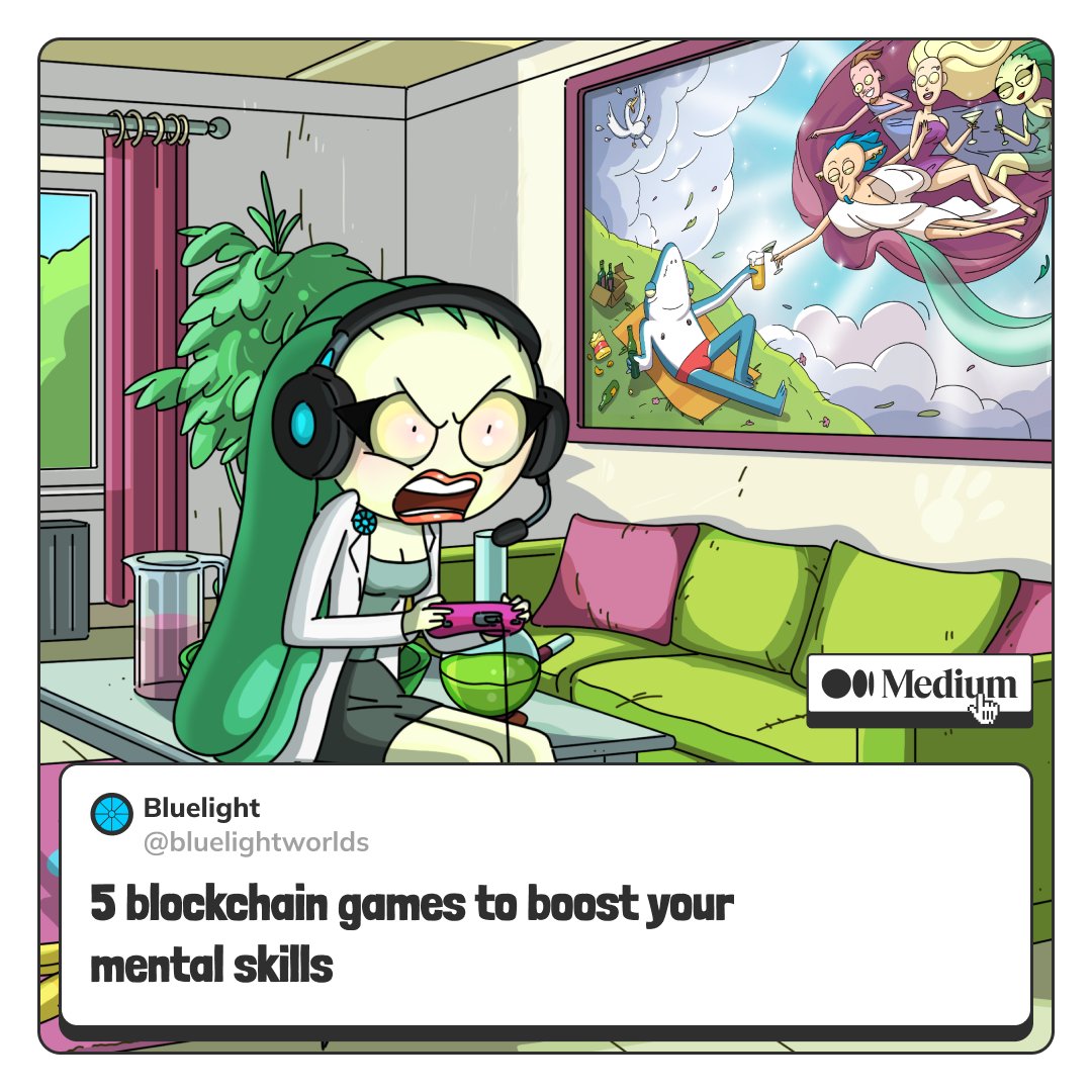 I've been stuck on one game here... But despite that, I want to discuss mental skills today.   

I've written an article '5 Blockchain Games to Boost Your Mental Skills': bluelight.cc/47xdbOLThese games are not just fun but also great for your mind. If you're looking to spice up