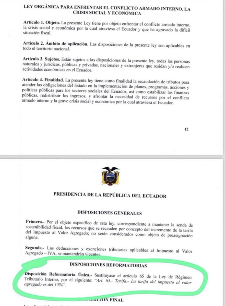 MashiRafael's tweet photo. No aceptaremos esto. Es una barbaridad. Ni siquiera tenemos el presupuesto  total para atender el conflicto. Además, hay alternativas mucho menos duras y menos recesivas:
- Volver el ISD a su anterior valor de 5%.
- Impuesto único a las utilidades de la banca (más de mil millones, récord histórico).
- Impuesto único a los grandes patrimonios.
- Eliminar beneficios tributarios y arancelarios.
- Etc.
Y, por supuesto, ahorrar 50-60 millones de una consulta inoficiosa😉