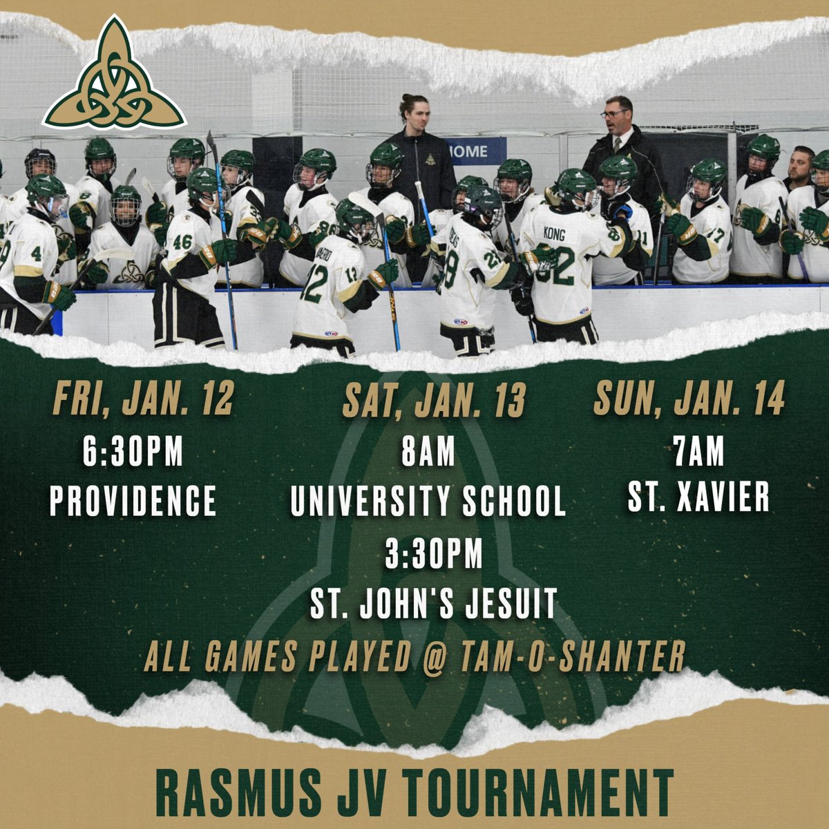 Jerome Hockey is headed to Sylvania to play in the Mark Rasmus Memorial Invitational this weekend. Let’s Go Celts!!!