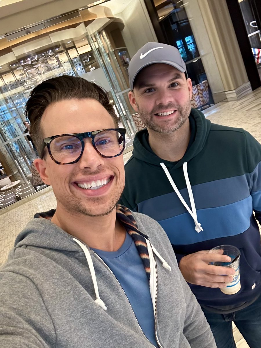 RyanLeckey's tweet photo. Oh Heeeeey Tampa!👋 Matt and I are slowly getting into vacay mode down here in Florida as we gear up for next adventure.🤗 Any guesses where we’re headed?!? Here’s a hint: my podcast with @AAANorthPenn gave us the idea. 🤔🚢✈️🚞 #theryanleckeyshow #aaa #tampa #flirida #vacationmode