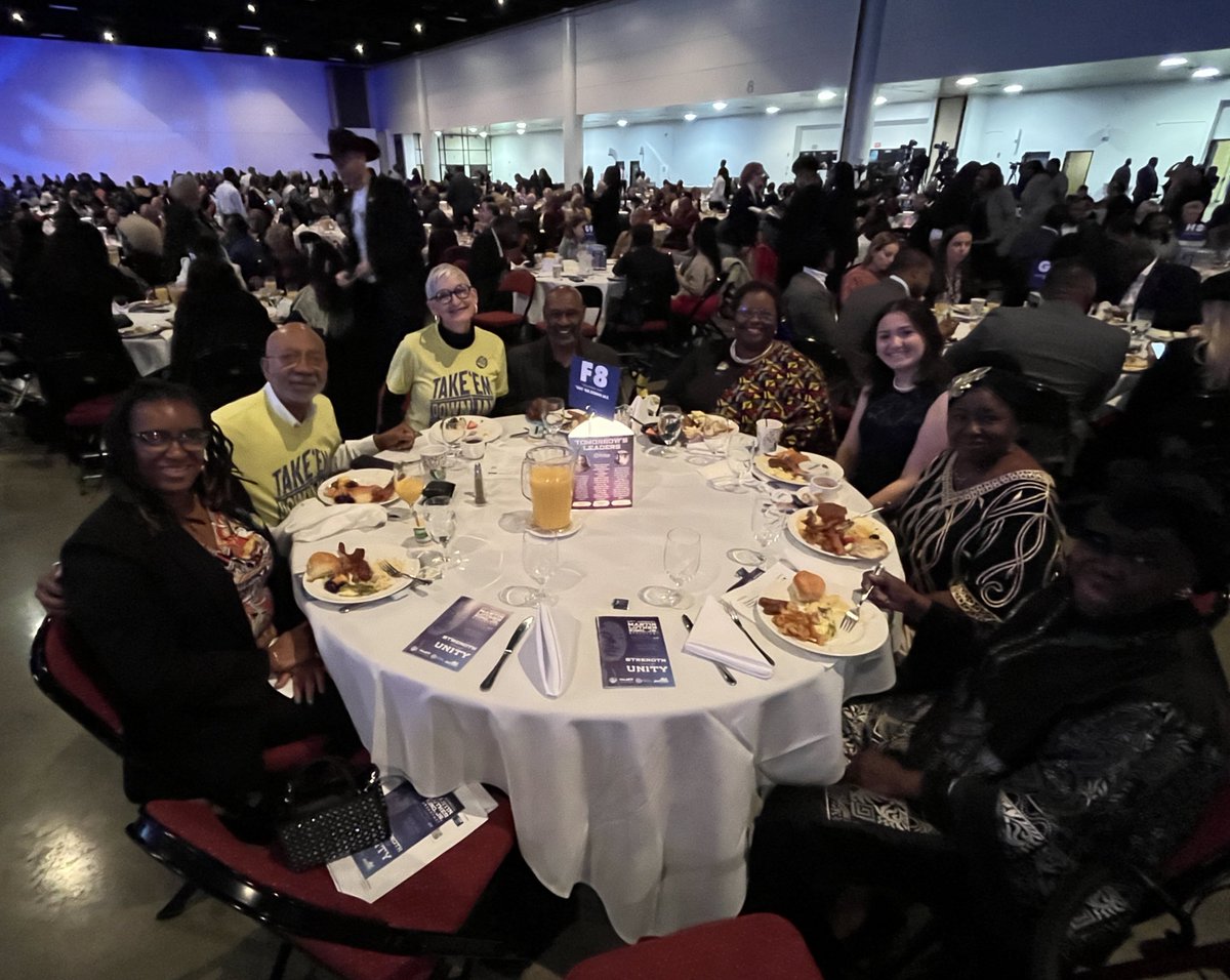 hmcmath's tweet photo. Grateful to be at a UNIFIED Dr. Martin Luther King, Jr. Breakfast with Take ‘Em Down Jax friends and so many others. I’m not a fan of centering corporate messaging and Dr. King’s words don’t sit well in the mouths of some of these folks, but Love is bigger, Justice more critical. https://t.co/4bZOXU1Apa