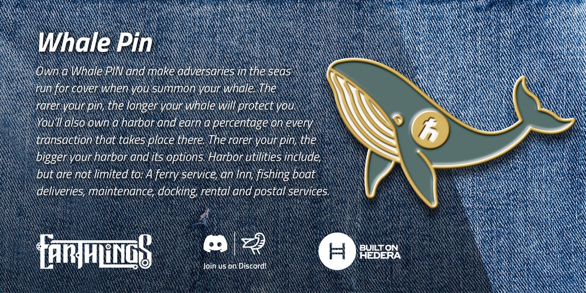 Exciting Pin Update! 🌟
🌊💦 Dive into the ultimate experience with the Whale Pin – making waves in utility! 🐋✨ 

Also explore the upgraded Wolf Pin in version 2.0. Unleash the power!🐺 
#earthlingsland