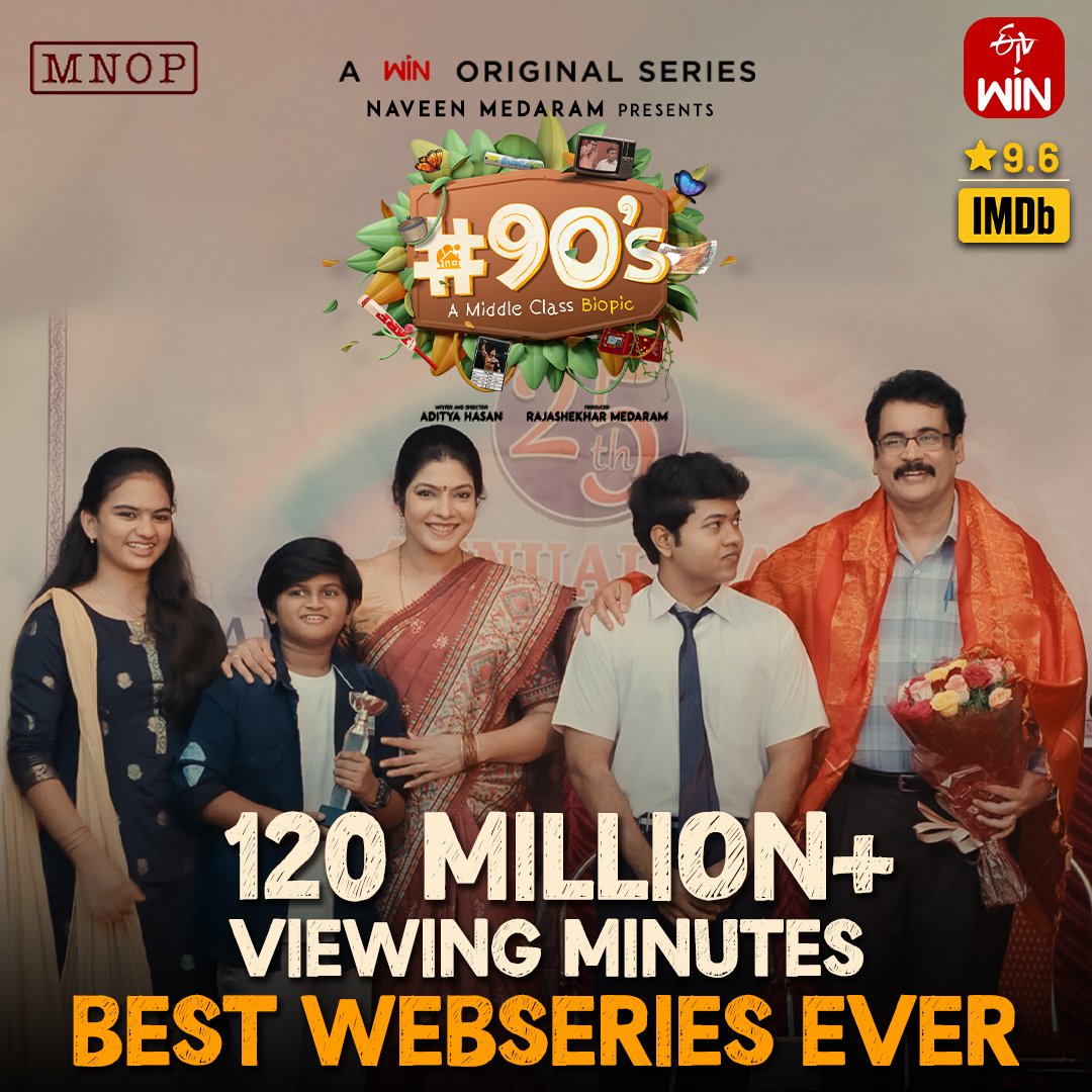 Ladies and gentleman thanks for your love towards #90s 🤗💥❤️‍🔥 . #90's #EtvWin #WinThoWinodam