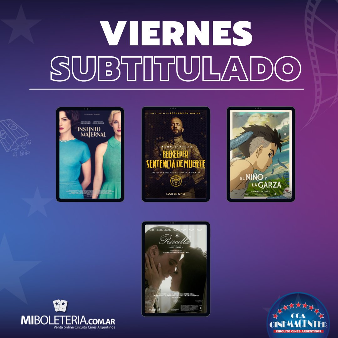 Cinemacenter3D's tweet photo. 🎬🍿 ¡Siguen los viernes subtitulados!
🎟️ Consigue tus entradas en https://t.co/D1z6e7C42K y disfrutá de una experiencia cinematográfica única con #Cinemacenter 💫 https://t.co/PrYtdSC165