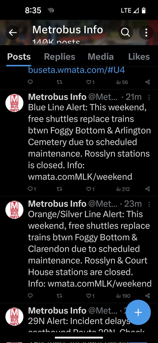 JDGlasser's tweet photo. @wmata I think you could have made this a lot clearer to your customers and saved a lot of people time and stress this morning. Even tweeted alerts are talking about "this weekend" and not today, as if this is a head's up about something upcoming, not something that has already started. https://t.co/al52DXyI4V