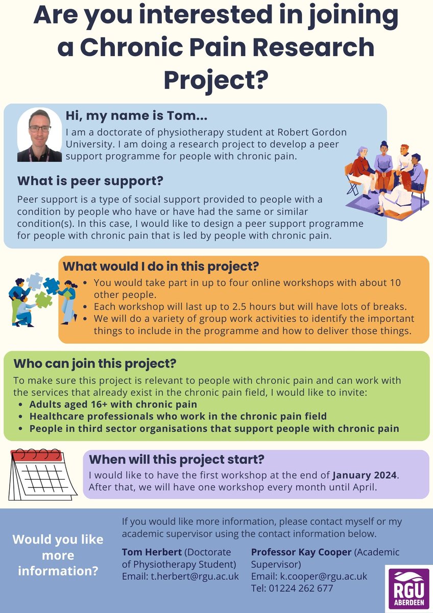 RGU School of Health (@rguhealthsci) on Twitter photo Would you like to participate in research to inform the development of peer support programme for people with Chronic pain? If yes contact Tom - t.herbert@rgu.ac.uk Please share <a href="/thecsp/">Chartered Society of Physiotherapy (CSP)</a> <a href="/ScotBoardCSP/">CSP Scottish Board</a> Would you like to participate in research to inform the development of peer support programme for people with Chronic pain? If yes contact Tom - t.herbert@rgu.ac.uk Please share <a href="/thecsp/">Chartered Society of Physiotherapy (CSP)</a> <a href="/ScotBoardCSP/">CSP Scottish Board</a>