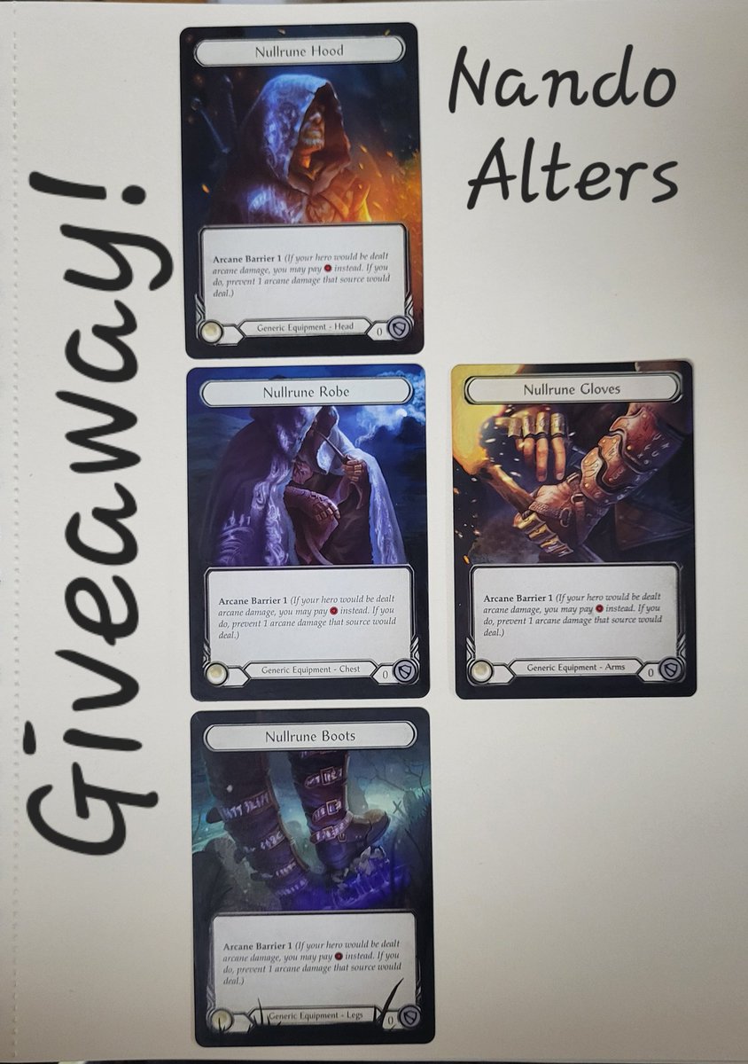 GIVEAWAY!!! 
Nullrune set alters handpainted.
Follow and RT for participate.
End 19/01/2024
