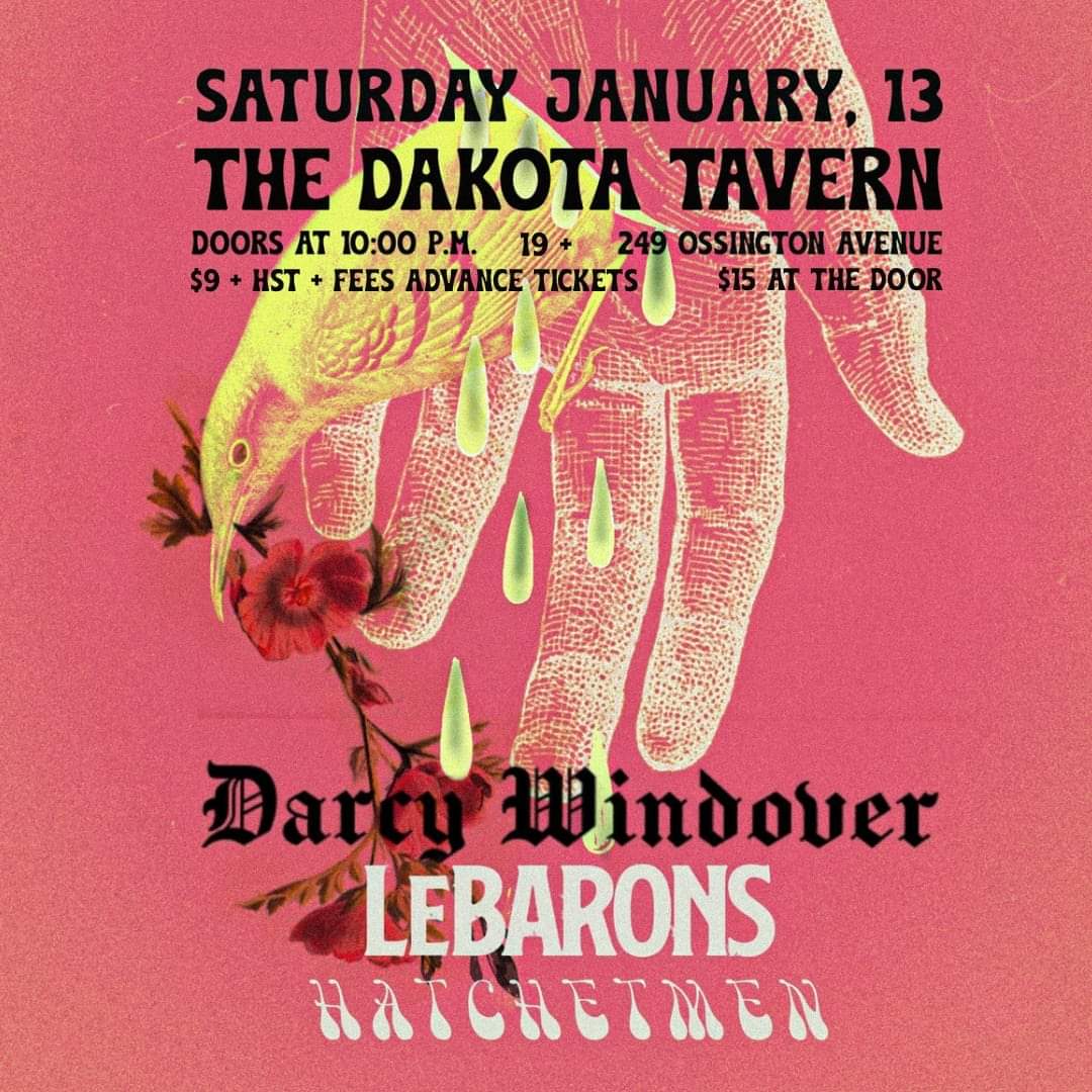 LeBarons (@lebaronsband) on Twitter photo Peeking our heads into this hellscape app to let you know we're back at <a href="/thedakotatavern/">The Dakota Tavern</a> tomorrow Jan13th with Hatchetmen & Darcy Windover Peeking our heads into this hellscape app to let you know we're back at <a href="/thedakotatavern/">The Dakota Tavern</a> tomorrow Jan13th with Hatchetmen & Darcy Windover
