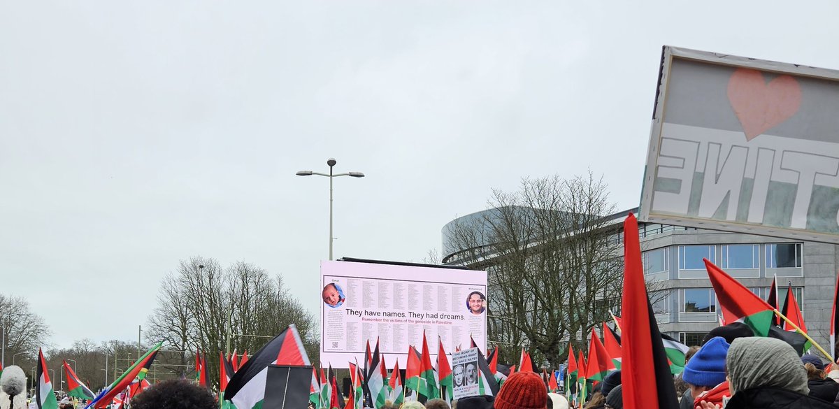 Was at the peaceful protest for Palestina at the ICJ today. From the river to the sea 🇵🇸🇵🇸
