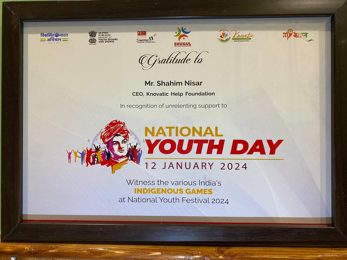 Knovatic_found's tweet photo. Let's commemorate 'National Youth Day' 2024 by rejoicing in the vitality &amp; dynamism of our young generation.May our youth's fervour, aspirations, and resolute nature guide us towards a brighter tomorrow.@Shahim_Nisar @nyksindia @ianuragthakur @MissionYouth_JK @kheloindia https://t.co/OW2A978QLF