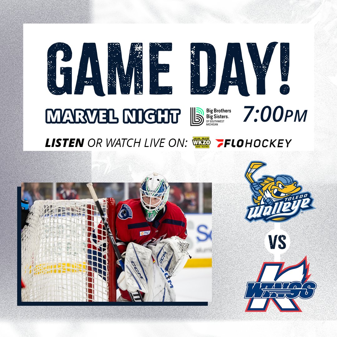 IT'S GAME DAY, KALAMAZOO!

The K-Wings complete their holiday homestand with Marvel Night versus Toledo. The Incredible Hulk will be in the building with a specialty jersey auction postgame!
🎟️: bit.ly/41NOM6p

The game will broadcast live via @flohockey
#ignitetheflight