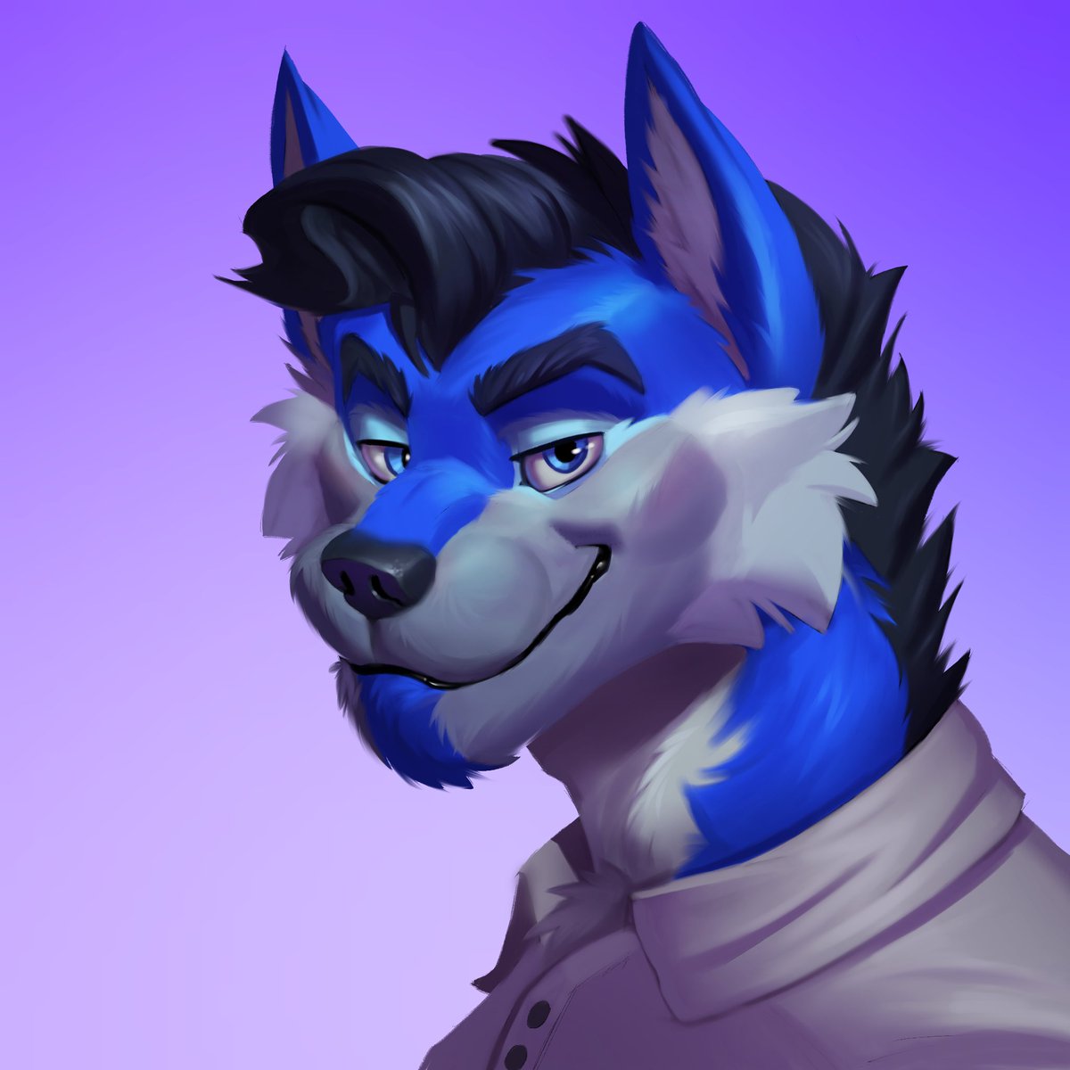 Sir_Lorart's tweet photo. Blue wolf💙💙 https://t.co/Kuaib25u03