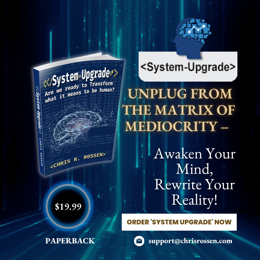 ChrisRossen's tweet photo. 🚫 Unplug from the Matrix of Mediocrity! 

Click to buy on Amazon! 🛒✨
https://t.co/3lqlHRWKnx

Contact us!
🌐 https://t.co/p9H9Gge0LO
📧 support@chrisrossen.com

#chrisrossen #systemupgrade #artificialintelligence https://t.co/16KH9G4Uc4