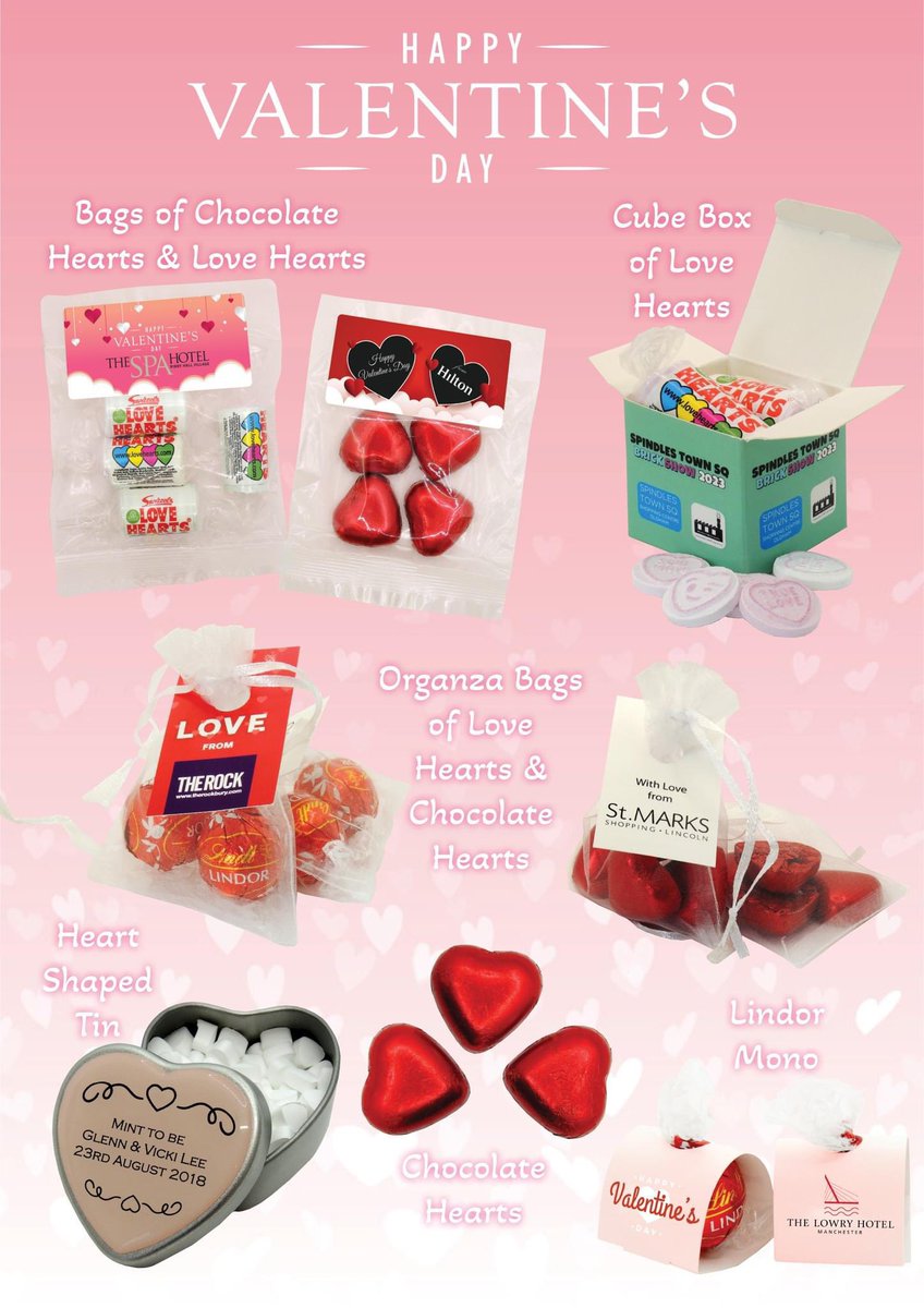 Valentine's Day is next month and we're here to help you share the love. 

We have products that are personalised with a full colour print, so you can add your logo or message to help promote upcoming events, business openings or just to say Happy Valentine's Day!