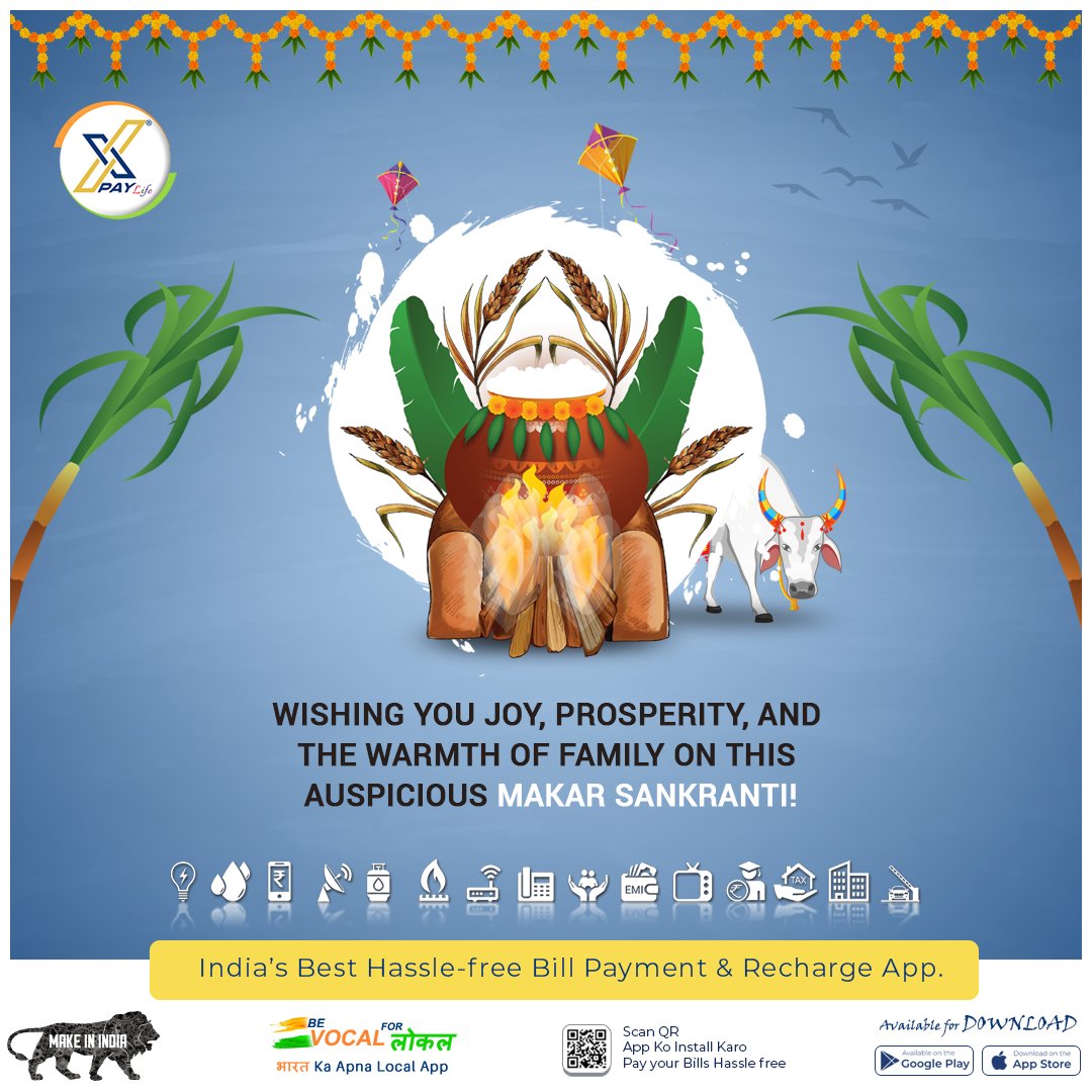 XpayLife's tweet photo. Wishing you joy, prosperity, and the warmth of family on this auspicious Makar Sankranti!

#XPayLife #HappyMakarSankranti #HappyPongal https://t.co/c3OC11sWy3