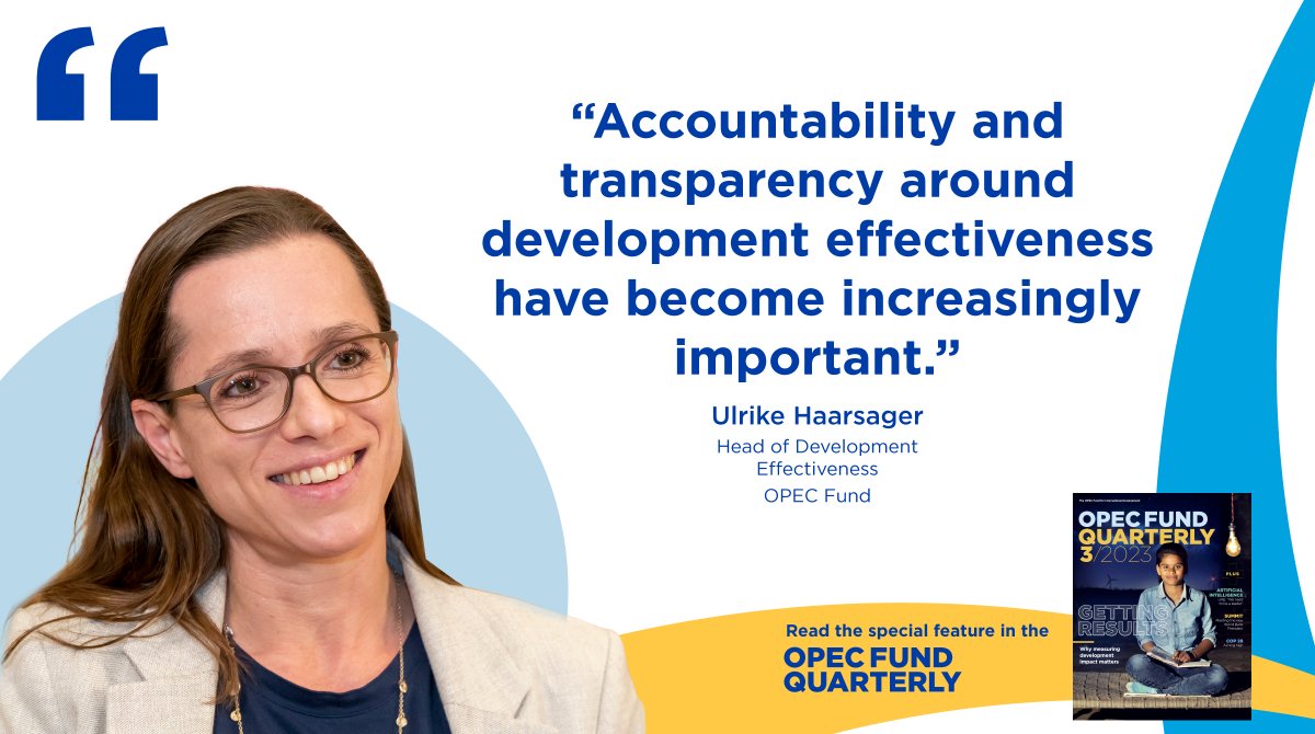 TheOPECFund's tweet photo. The latest #OPECFundQuarterly takes a deep dive into development effectiveness.
A special feature in the magazine explores the different aspects of #developmenteffectiveness and presents different approaches & viewpoints #MDBs take. ๐
Read it here: https://t.co/9lG1k7uKWg https://t.co/ahg0Kbg6PX