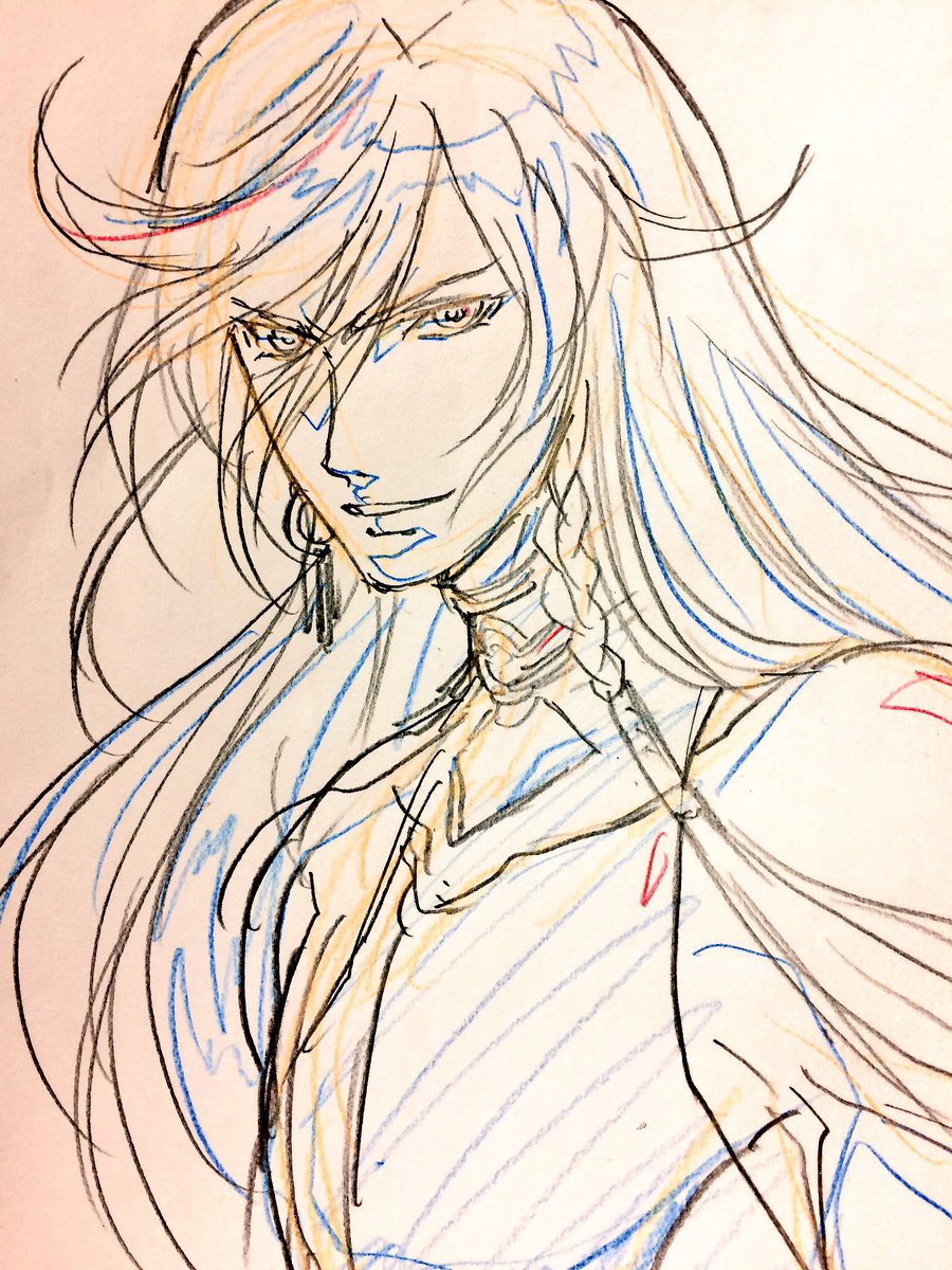 「昔描いた三本槍とカネさん」|横田守 mamoru yokota 半死半生のイラスト