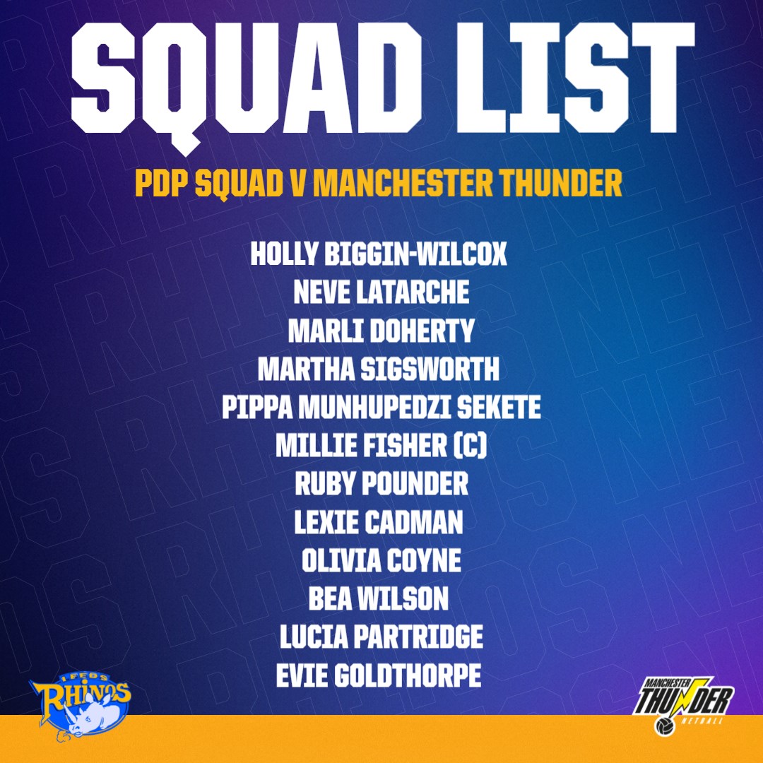 RhinosNetballSL's tweet image. 🤩Our Pathway teams are in action tomorrow against @thundernetball at @HuddersfieldUni.

See all the teams in action for free before the Super League side play a Leeds Select team in their only home pre-season game.  
* Please note tickets are £5 to watch the Super League team.