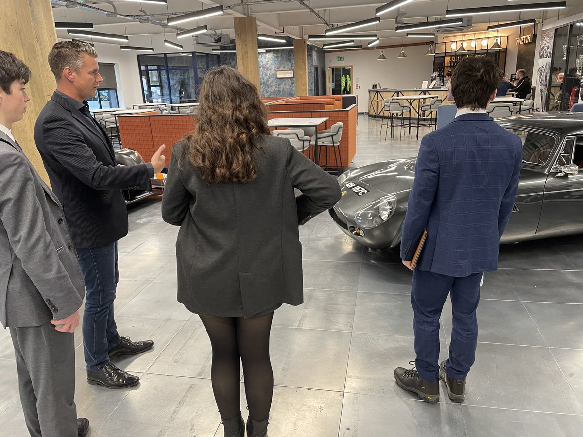 StPetersDesign's tweet photo. @StPetersYork Lower Sixth Product Design pupils take a journey through Ginetta’s history… https://t.co/0kezVF4sB7