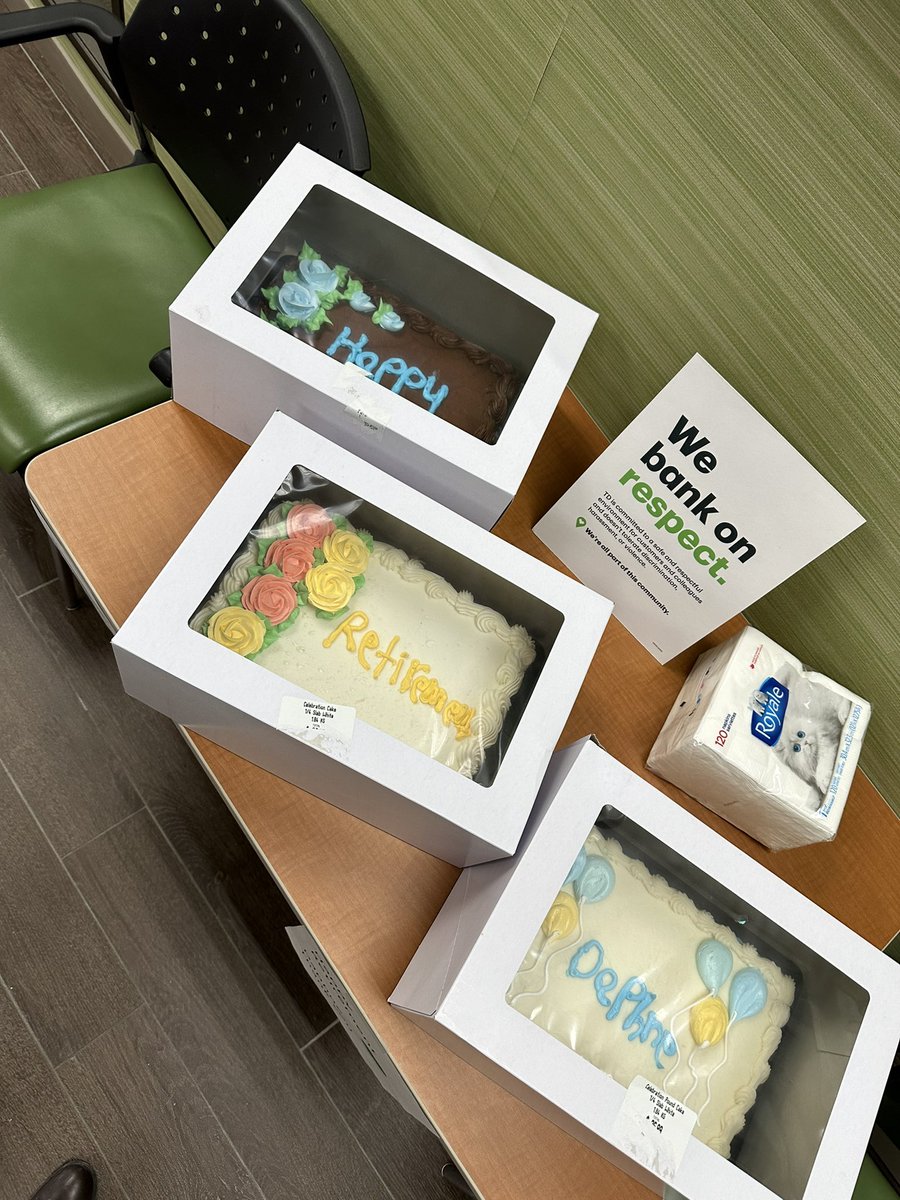 OmarS. (@osemeda) on Twitter photo Special Day celebrating the retirement of our CP Legend Daphne with over 33 years with <a href="/TD_Canada/">TD (Canada)</a>
We cannot thank you enough for everything you’ve done and congratulations on your well deserved retirement 💚
<a href="/mariomvuotto/">Mario Vuotto</a> <a href="/StephTennant26/">Steph Tennant</a> <a href="/DaweiPan/">David Pan</a> Special Day celebrating the retirement of our CP Legend Daphne with over 33 years with <a href="/TD_Canada/">TD (Canada)</a>
We cannot thank you enough for everything you’ve done and congratulations on your well deserved retirement 💚
<a href="/mariomvuotto/">Mario Vuotto</a> <a href="/StephTennant26/">Steph Tennant</a> <a href="/DaweiPan/">David Pan</a>