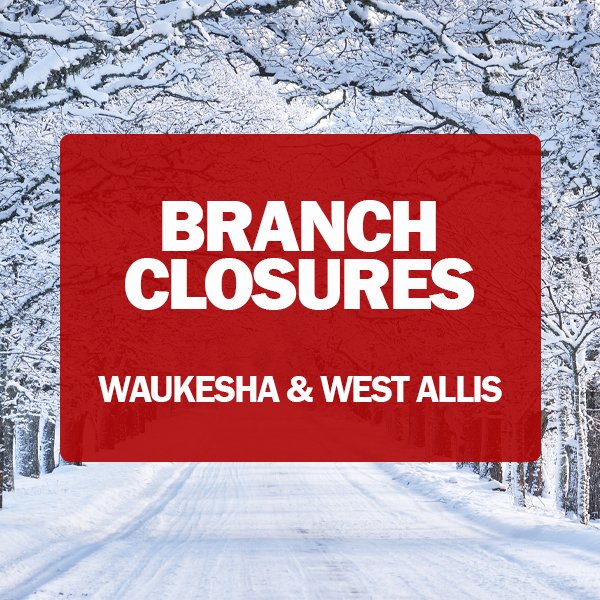 peopleswi's tweet photo. Due to inclement weather, Peoples State Bank branches in Waukesha and West Allis will be closed today. Remember, you can transfer money, deposit checks, open new accounts, and more within your Peoples digital banking app. https://t.co/6jc2988IMY