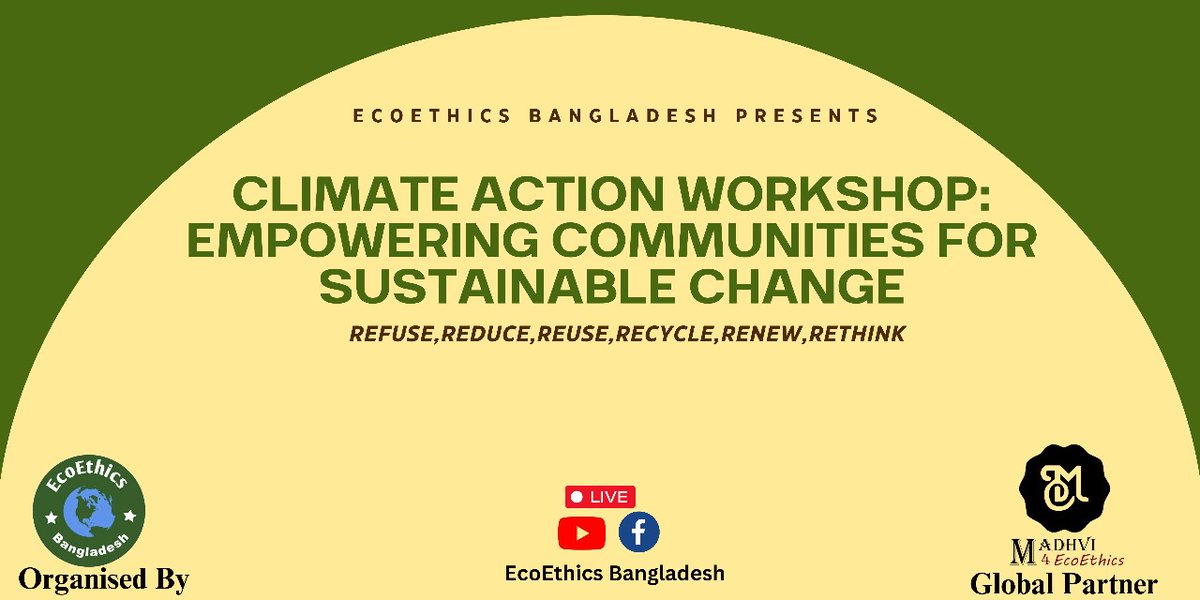 Countdown alert! Just 7 days left until the EcoEthics Bangladesh Climate Action Event on January 19, 2024, at MNH Community Centre, Brahman Bazar. Don't miss your chance to be a part of positive change! 🌎🕒 #ClimateCountdown #EcoEthicsBangladesh
#madhvi4ecoethics