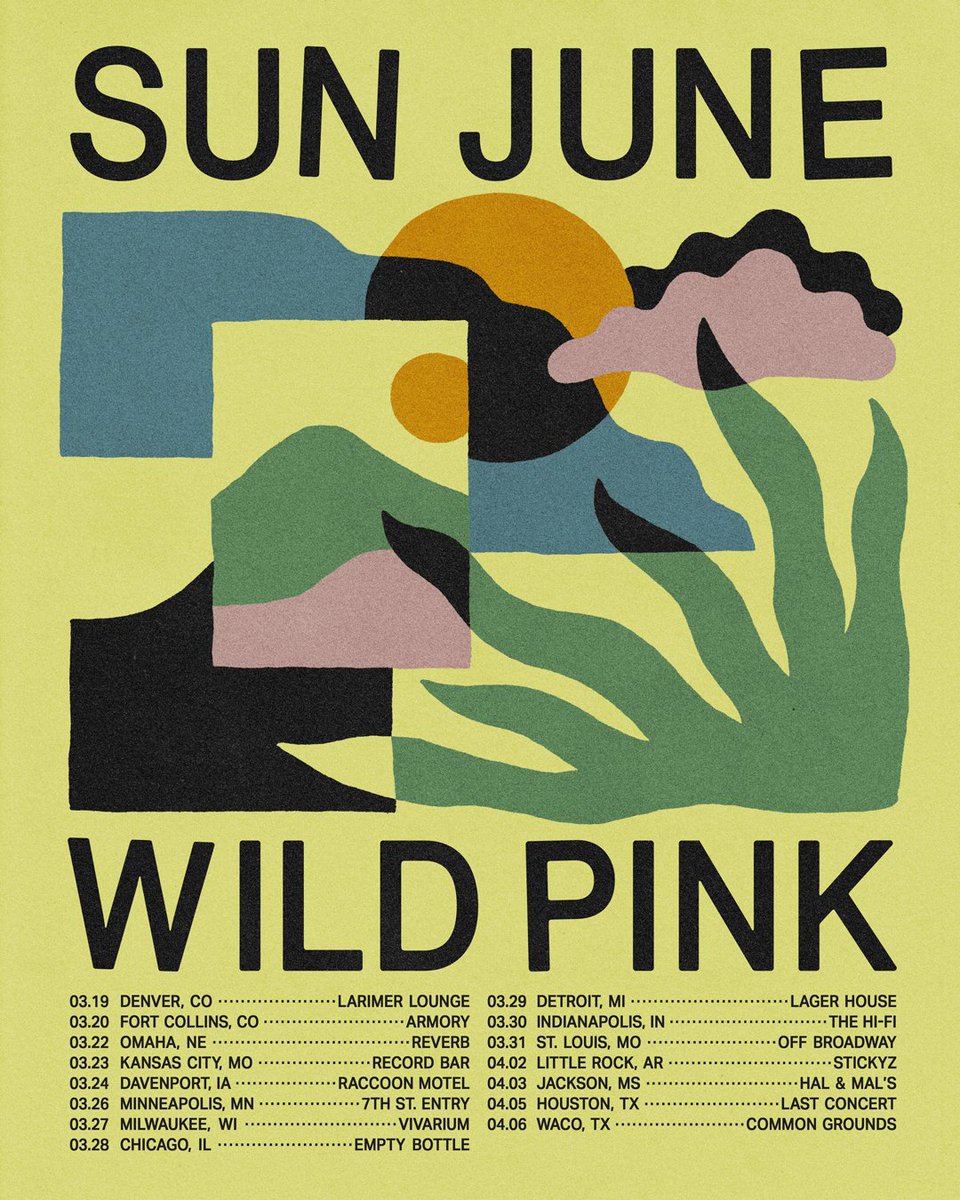 WildPinkNYC's tweet image. Very excited to hit the road with Sun June this spring! But before we do we'll play a couple shows in the northeast with Greg Mendez, Empty Country and Sweet Harm joining us. Grab tix quick: linktr.ee/wildpink