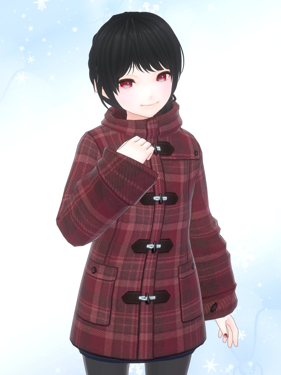 _yakumomomo's tweet photo. あったかニットダッフルコート❤
#saintc #VRoid #VRoidファッション https://t.co/6oEuWREfjM