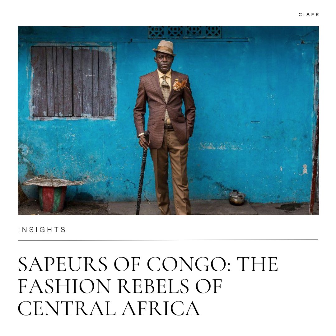 CiafeOrg's tweet photo. Sapeurs, the dapper gentlemen of the Republic of Congo (Brazzaville) and the Democratic Republic of Congo (Kinshasa) are known for their impeccable sense of style and sophistication. Our article traces their historical roots, cultural importance, and the impact they have made in https://t.co/OwR3gNKAlZ